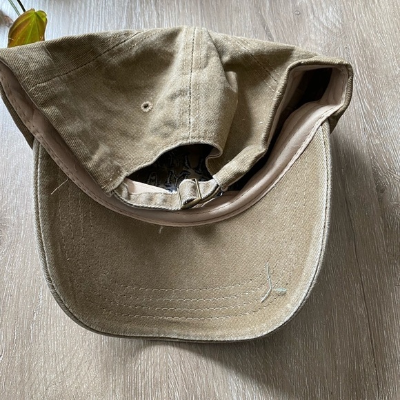 MAMA Embroidered Baseball Hat Khaki Tan Distressed Vintage Adjustable Casual - Picture 4 of 4